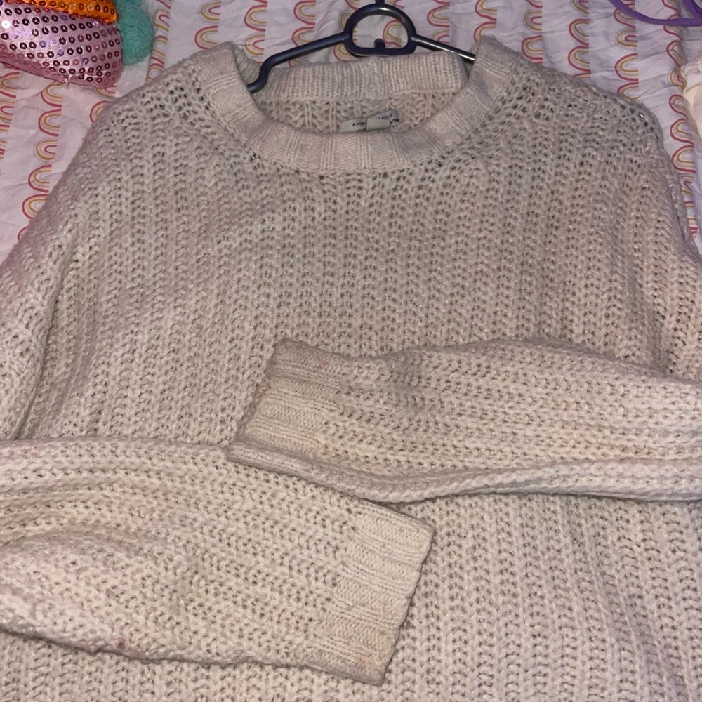 American Eagle Knitted Off White Sweater - Size M